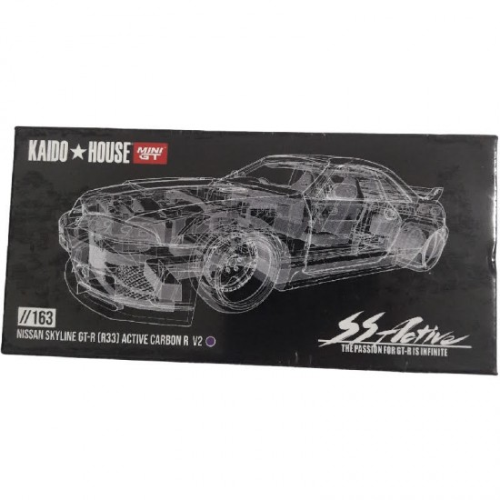 NISSAN SKYLINE GT-R (R33) ACTIVE CARBON R V2 - MINI GT NISSAN SKYLINE GT-R (R33) ACTIVE CARBON R V2 - MINI GT