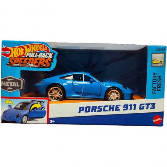 PORSCHE 911 GT3 PULL-BACK SPEEDERS - FACTORY FRESH (escala 1:43)