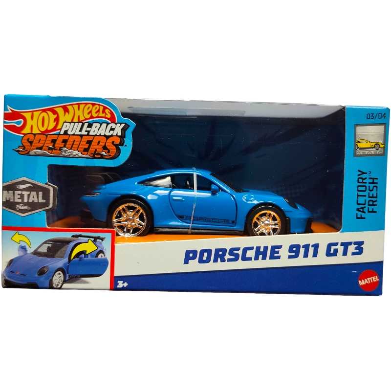PORSCHE 911 GT3 PULL-BACK SPEEDERS - FACTORY FRESH (escala 1:43)