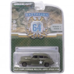 FORD FORDOR DELUXE ARMY STAFF CAR 1942 - BATTALION 64 - GREENLIGHT