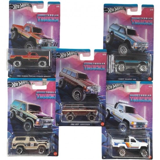 SET GDG44-977G TUBULAR TRUCKS - HOT WHEELS