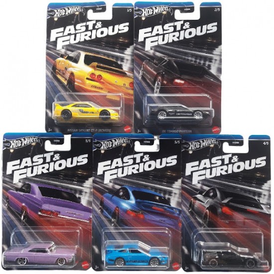 SET FAST & FURIOUS HNR88-979G - HOT WHEELS