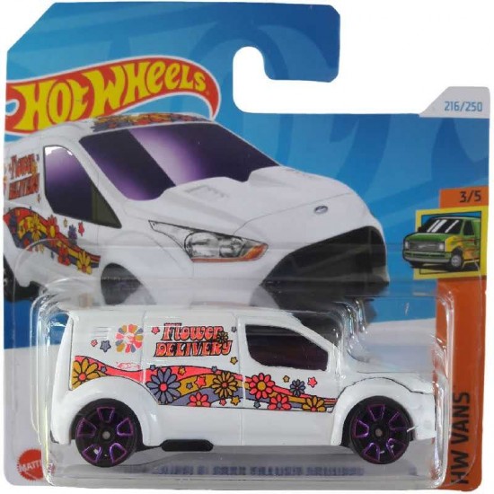 HOT WHEELS FORD TRANSIT CONNECT - FLOWER DELIVERY - HW VANS - HOT WHEELS