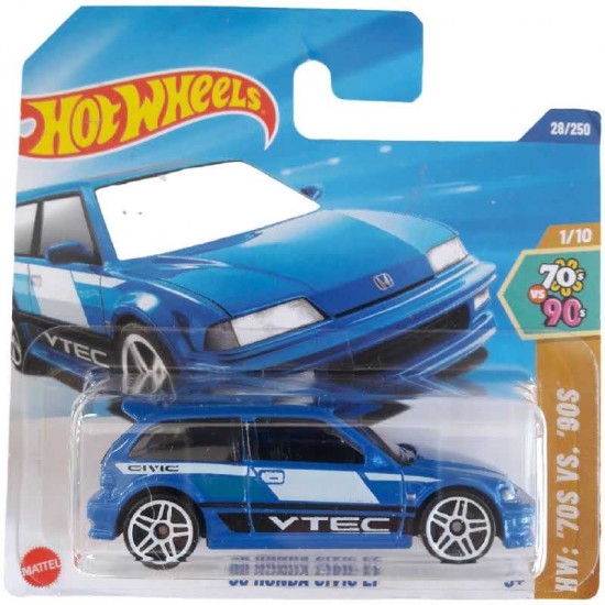 HONDA CIVIC EF 1990 (USADO) - HW: '70S VS. '90S - HOT WHEELS