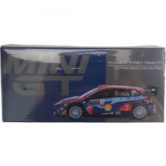HYUNDAI I20 N RALLY 1 HYBRID #11 - 2023 RALLY MONTE CARLO 3RD PLACE - MINI GT