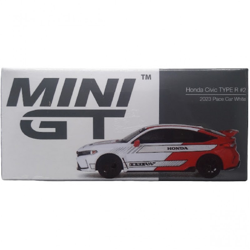 HONDA CIVIC TYPE R #2 - 2023 PACE CAR WHITE - MINI GT