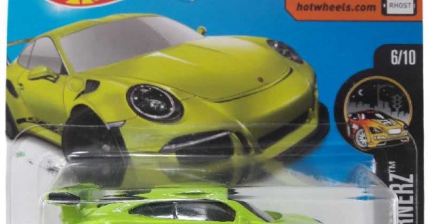 Hot Wheels Porsche 911 GT3 RS 2017 Nightburnerz - Vert Bouleau - Roues J5s - Occasion